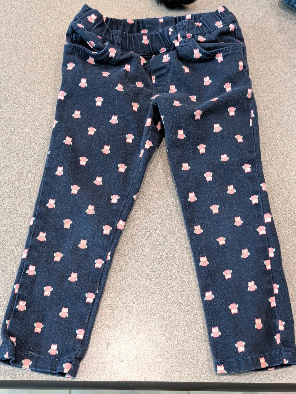 Girls' Navy Owl Print Pants